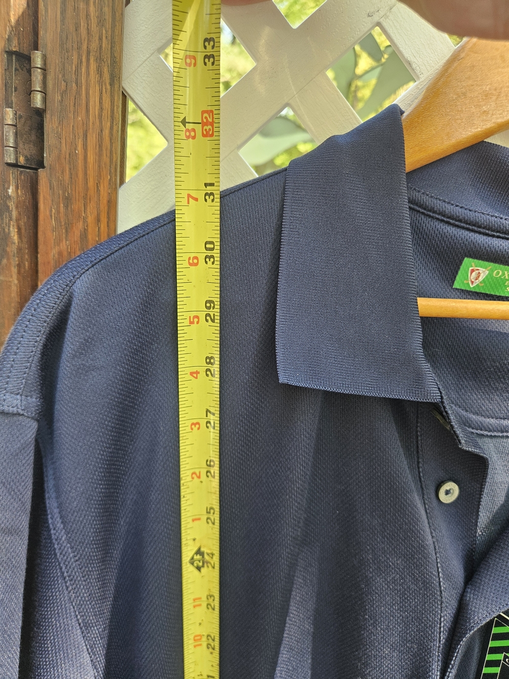 NWT Oxford Golf Mens Super Navy Blue Collared Golf Tee, Size Large - Picture 7 of 8